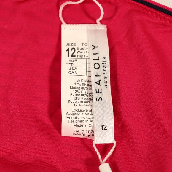 NWT Seafolly X Revolve Go Overboard Hipster in Persian Pink Size 8 - Picture 10 of 12